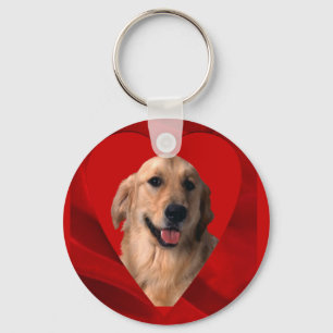 Chaveiro Valentine do Retriever Dourado