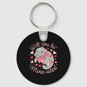 Chaveiro Valentine Manatee Animal Fofo Corações Você Será M