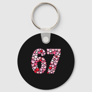 Chaveiro Valentine’s Day 67 Hearts Romantic Funny Six Seven