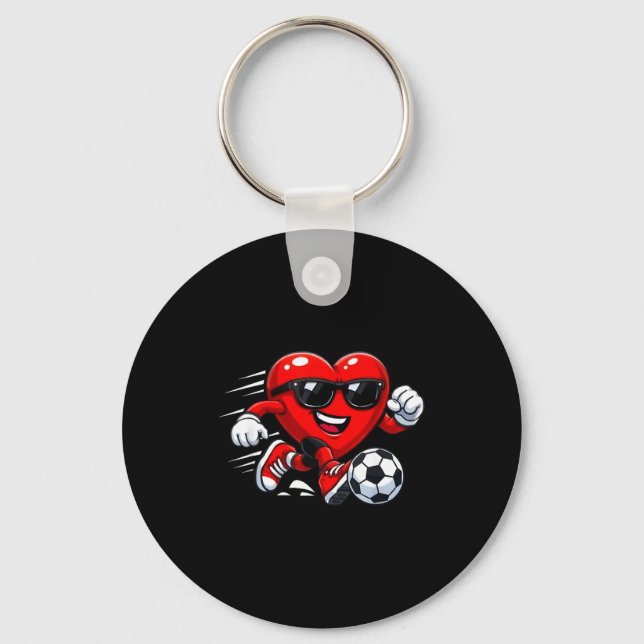 Chaveiro Valentine Soccer Heart Drip Srt Love Valentines Da (Frente)