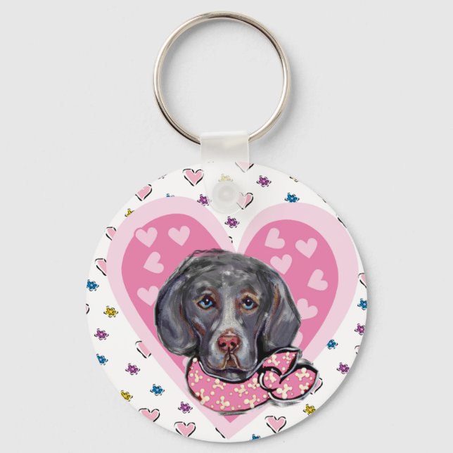 Chaveiro Valentine Weimaraner (Frente)