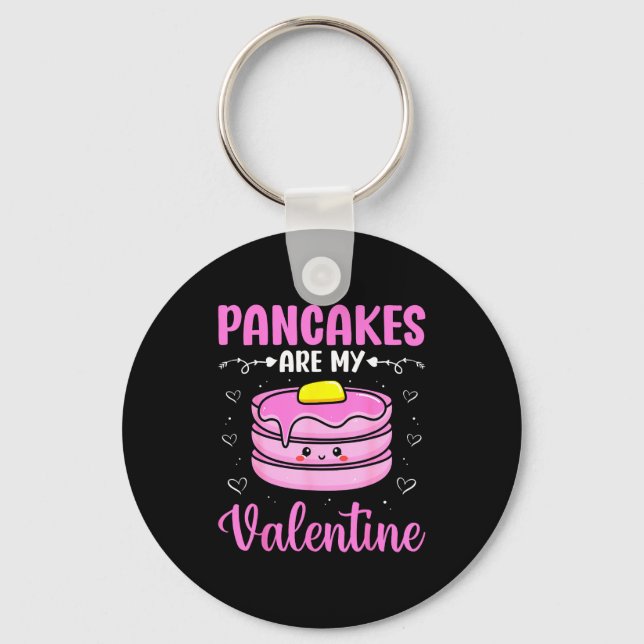 Chaveiro Valentine's Day Couple - Pancakes Are My Valentine (Frente)