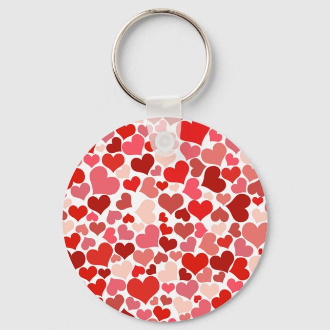 Chaveiro Valentine's Day Hearts Pattern (Frente)