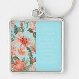 Chaveiro Valentines Day, I Love You So Much, Love Poem Keyc