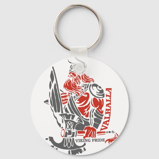 Chaveiro Valhalla - Orgulho Viking - Blindagem e Design Ax (Frente)