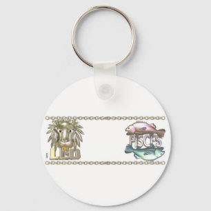 Chaveiro Valxart Leo Peixes presentes de amizade zodíaca