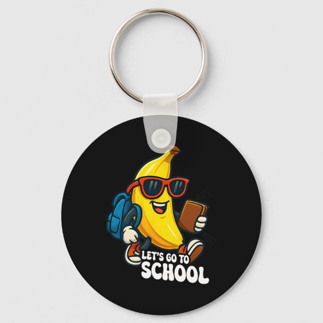 Chaveiro Vamos à Escola Bananas Engraçadas De Volta à Escol (Frente)
