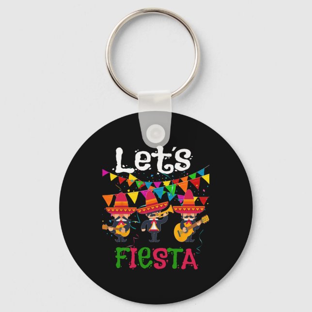Chaveiro Vamos Fiesta Funny Cinco De Mayo Mexicano Mariachi (Frente)