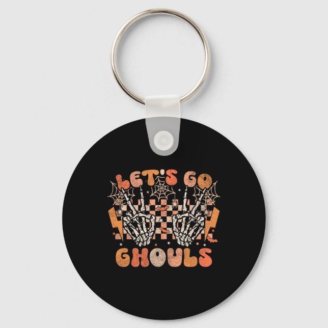 Chaveiro Vamos Go Ghouls Halloween Skeleton Costume Retro G (Frente)
