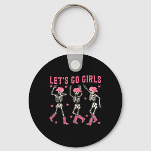 Chaveiro Vamos Go Girls Dançando Esqueleto Ocidental Bachel
