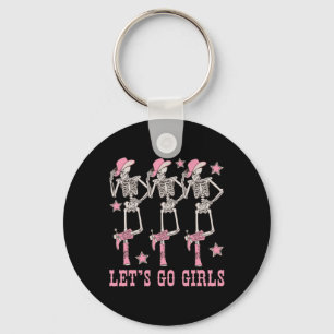 Chaveiro Vamos Go Girls Dançando Skeleton Cowgirl Bachelore