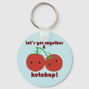 Chaveiro Vamos nos juntar e Ketchup! Tomates Kawaii
