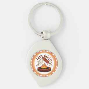 Chaveiro Vamos nos soltar no fogos - Marshmallow e cachorro