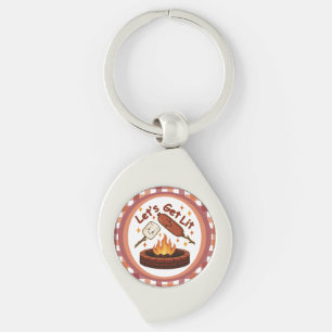 Chaveiro Vamos nos soltar no fogos - Marshmallow e cachorro