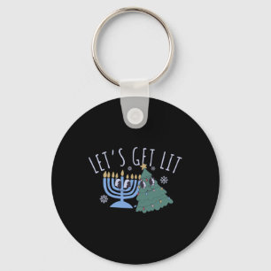 Chaveiro Vamos Obter a Matriz de Natal Chrismukkah Hanukkah