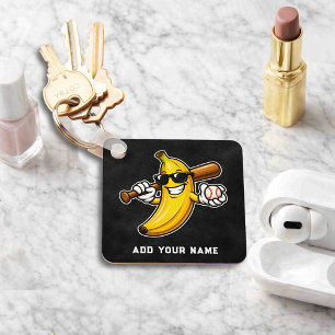 Chaveiro Vamos Torcer Bananas Beisebol Retrô Banana Engraça