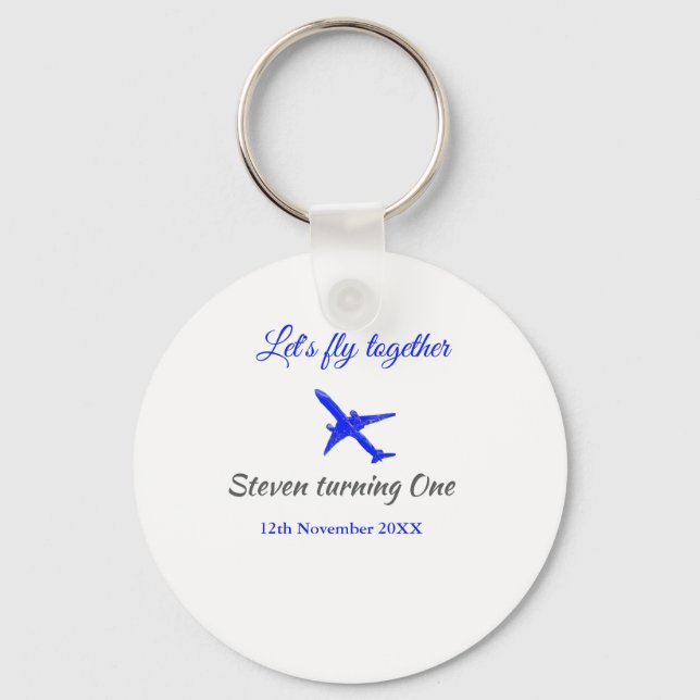 Chaveiro Vamos voa juntos no primeiro aniversário avião da  (Frente)