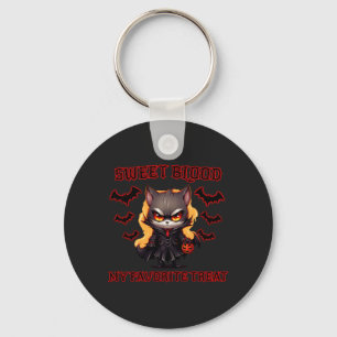 Chaveiro Vampiro mau Gato Halloween Pumpkin Bat Spooky Noit
