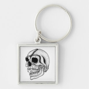 Chaveiro Vampiro skull black and design white