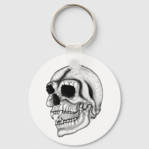 Chaveiro Vampiro skull black and design white