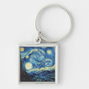 Chaveiro Van Gogh a arte 1889 do vintage da noite estrelado