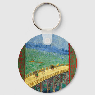 Chaveiro Van Gogh A ponte na chuva depois de Hiroshige