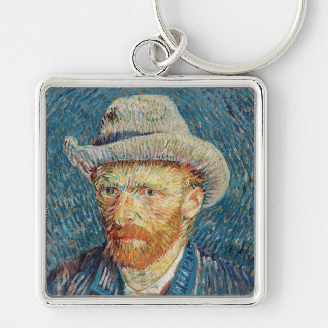 Chaveiro Van Gogh - Autorretrato com um chapéu de feltro de (Frente)