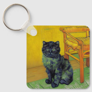 Chaveiro Van Gogh Black Cat