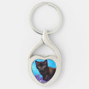 Chaveiro Van Gogh Cat e Flores