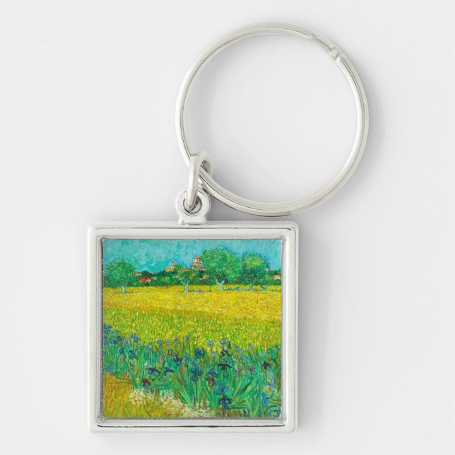 Chaveiro Van Gogh Field com Irrises Perto de Arles (Frente)