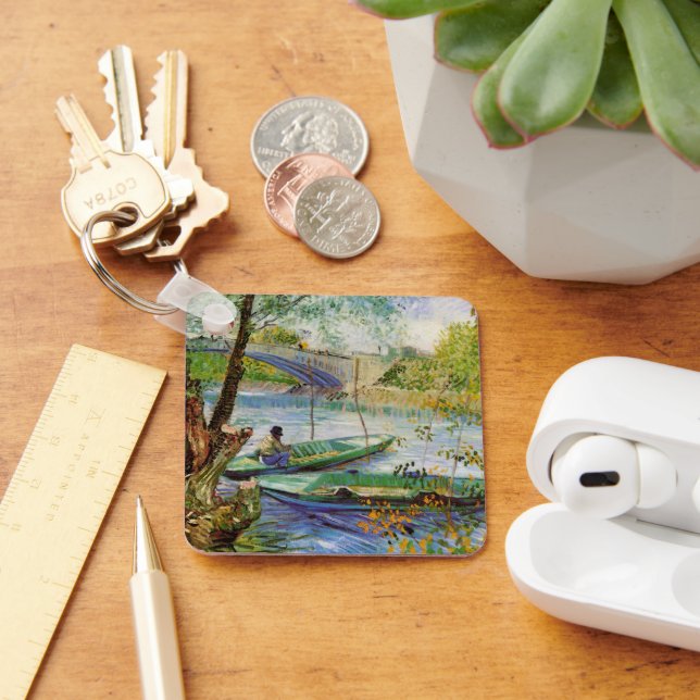 Chaveiro Van Gogh Pescando na Primavera, Pont de Clichy (Mesa)