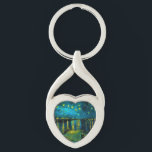 Chaveiro Van Gogh Starry Night Over the Rhône<br><div class="desc">Keychain featuring Vincent van Gogh’s oil painting Starry Night Over the Rhône (1888). Shining yellow stars decorate the blue night sky as a couple strolls along a riverbank in Arles. A perfect gift for fans of Post-Impressionism and Dutch art.</div>