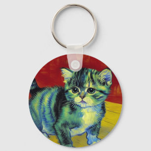 Chaveiro Van Gogh Tabby Cat