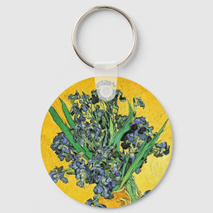 Chaveiro Van Gogh - Vase com fundo amarelo irlandês