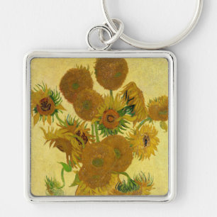 Chaveiro Van Gogh - Vaso com 15 Girassóis