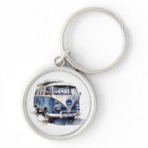 Van vintage em azul de Delft personalizável
