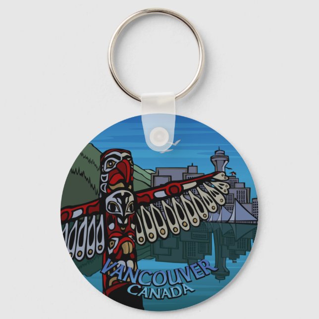 Chaveiro Vancouver Canada Key Chain Totem Souvenirs (Frente)