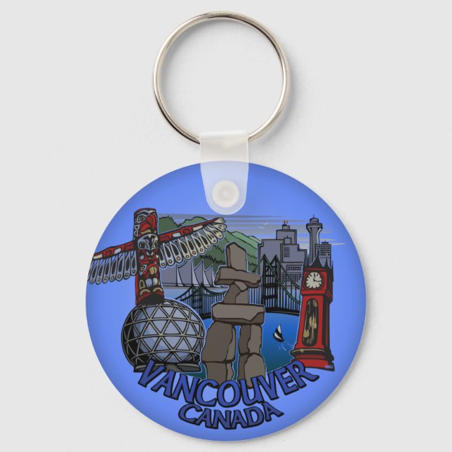 Chaveiro Vancouver Canada Key Chain Vancouver Souvenirs (Frente)