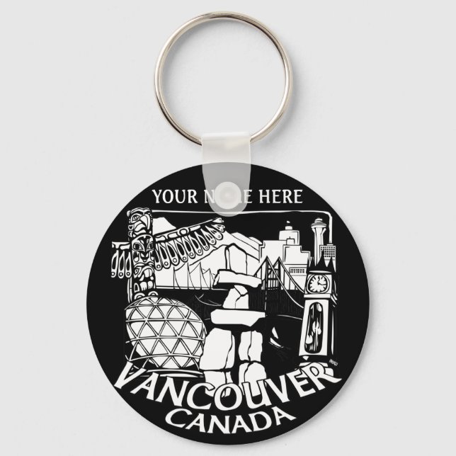 Chaveiro Vancouver Canada Key Chain Vancouver Souvenirs (Frente)