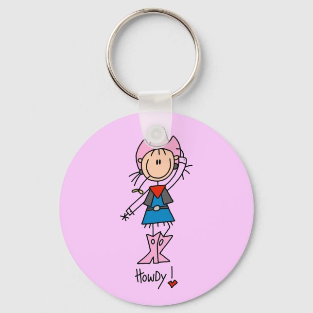 Chaveiro Vaqueira em Camisetas Rosa e Presentes (Frente)
