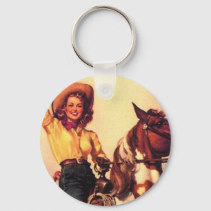 Chaveiro Vaqueira em seu cavalo