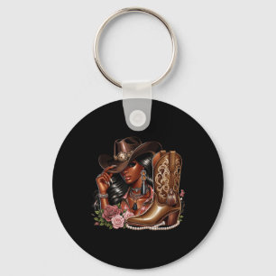 Chaveiro Vaqueira Negra Afro-Americana Ocidental País Tex
