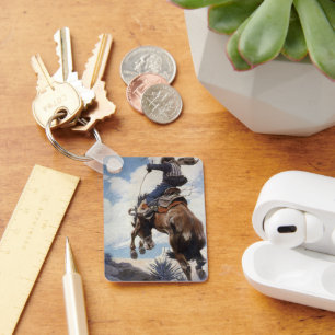 Chaveiro Vaqueiros ocidentais do vintage, Bucking por NC