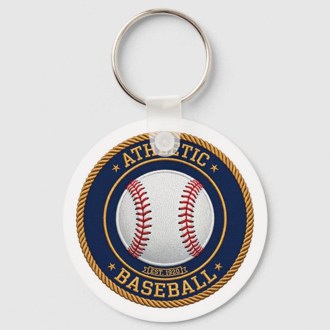 Chaveiro Varsity Baseball Red Stitch Keychain (Frente)