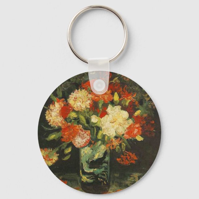 Chaveiro Vaso com Cravos Vincent van Gogh (Frente)