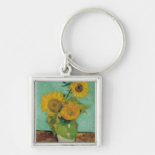 Chaveiro Vaso com três girassóis, Vincent van Gogh