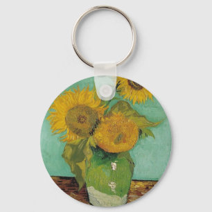 Chaveiro Vaso com três girassóis, Vincent van Gogh
