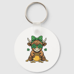Chaveiro Vaso de Ouro de Vaca das Terras Altas de St Patric