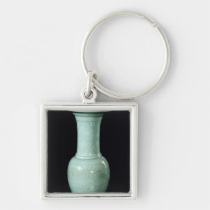 Chaveiro Vaso vitrificado Celadon, dinastia de Yuan