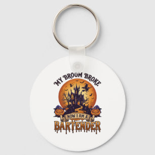 Chaveiro Vassoura Quebrou Barman Halloween Casa Assombrada